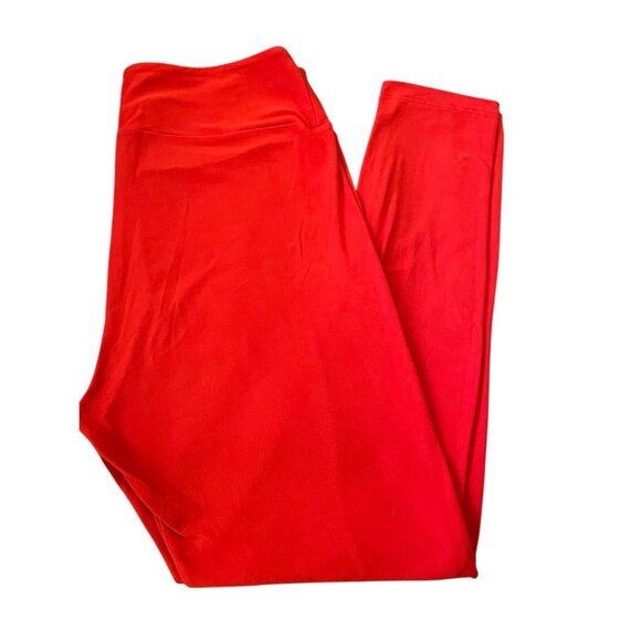 LuLaRoe Red Leggings - Picture 1 of 5